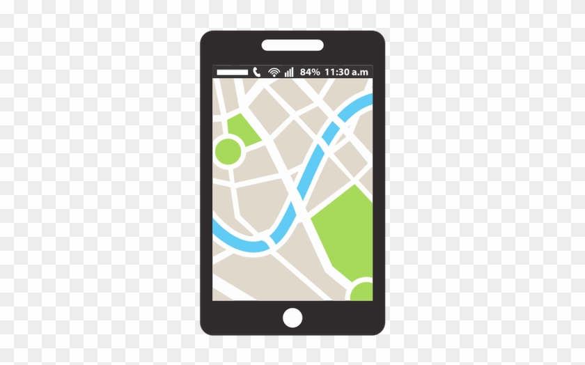 Gps Map App On Smartphone Screen - Geofencing Mobile Marketing #1595127