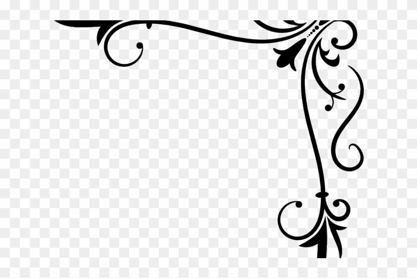 Damask Clipart Filigree - Corner Vine Clip Art #1595246