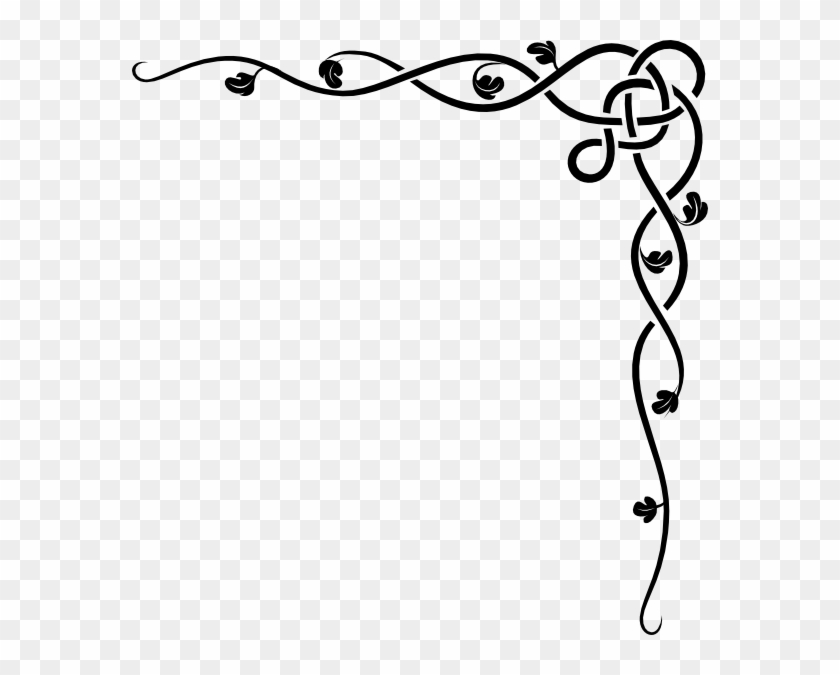 Celtic Clipart Filigree - Top Right Corner Border #1595247