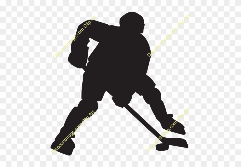 Clipart 11733 Hockey Player Mugs T Shirts Picture Clipart - Hockey Player Template #1595268