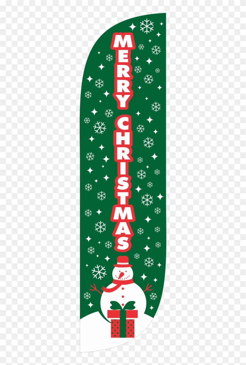 5ft Merry Christmas Feather Flag Green - Skateboard Deck #1595294