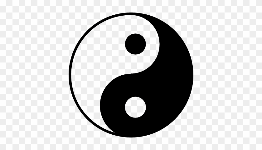 Yin Yang Symbol Vector - Yin And Yang Png #1595321