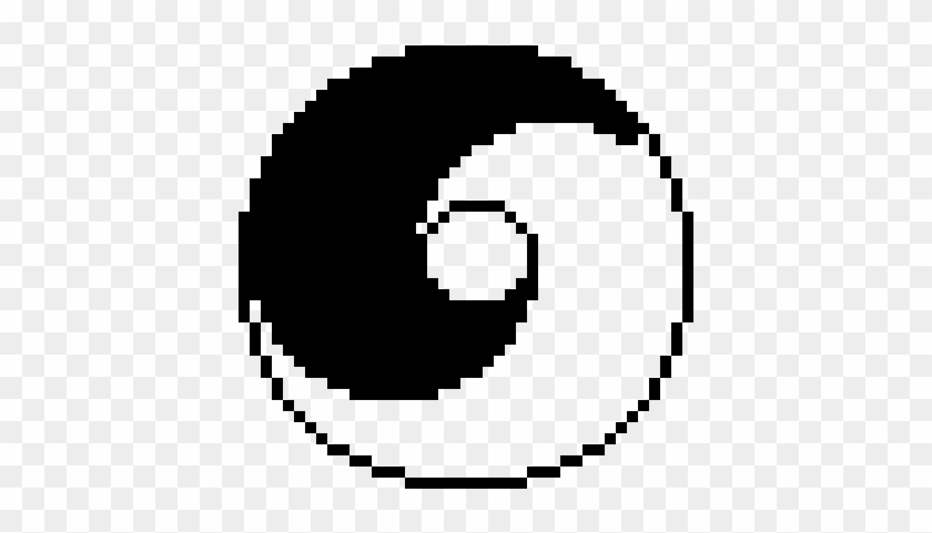 My Pixel Art One Circle Yin Yang - Pixelated Circle #1595329