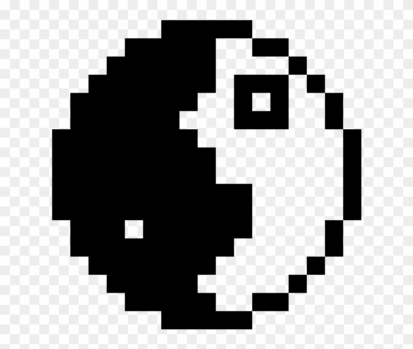 Yin Yang - Pixel Art Yin And Yang #1595354