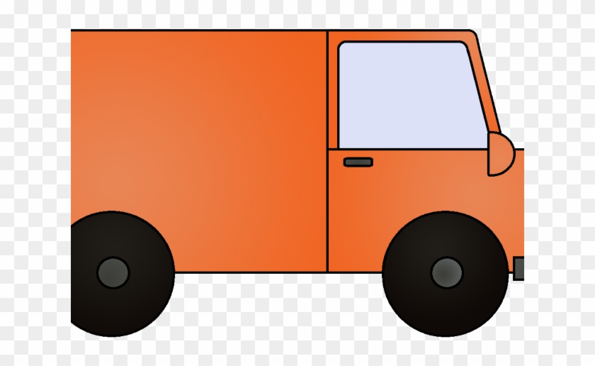 Vans Clipart Orange - Delivery Van Clipart #1595388