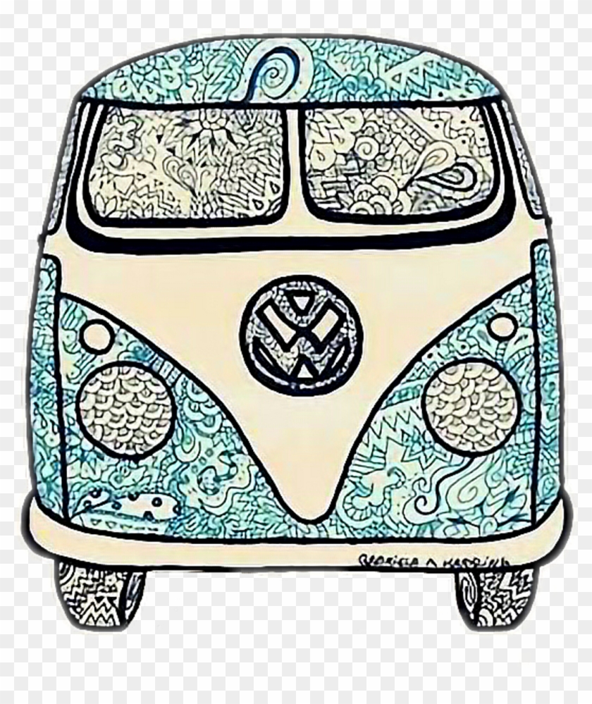 Hippie Sticker - Dibujos Tumblr De Caravanas #1595404