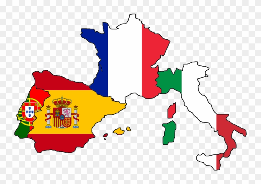 Uk France Spain Italy Germany Map #1595446