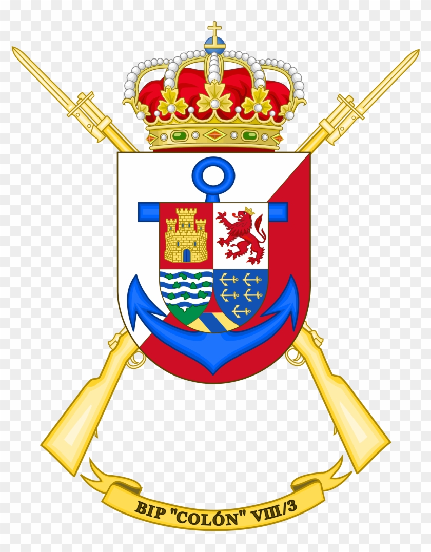 Coat Of Arms Of The 8th Spanish Legion Flag Colón - Santiago Spain Coat Of Arms #1595456
