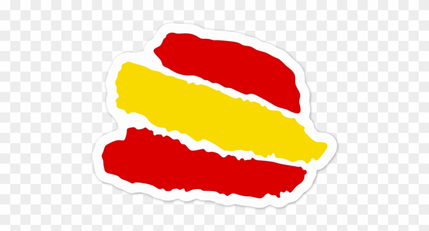 Car & Motorbike Stickers - Bandera España Trazos Png #1595472