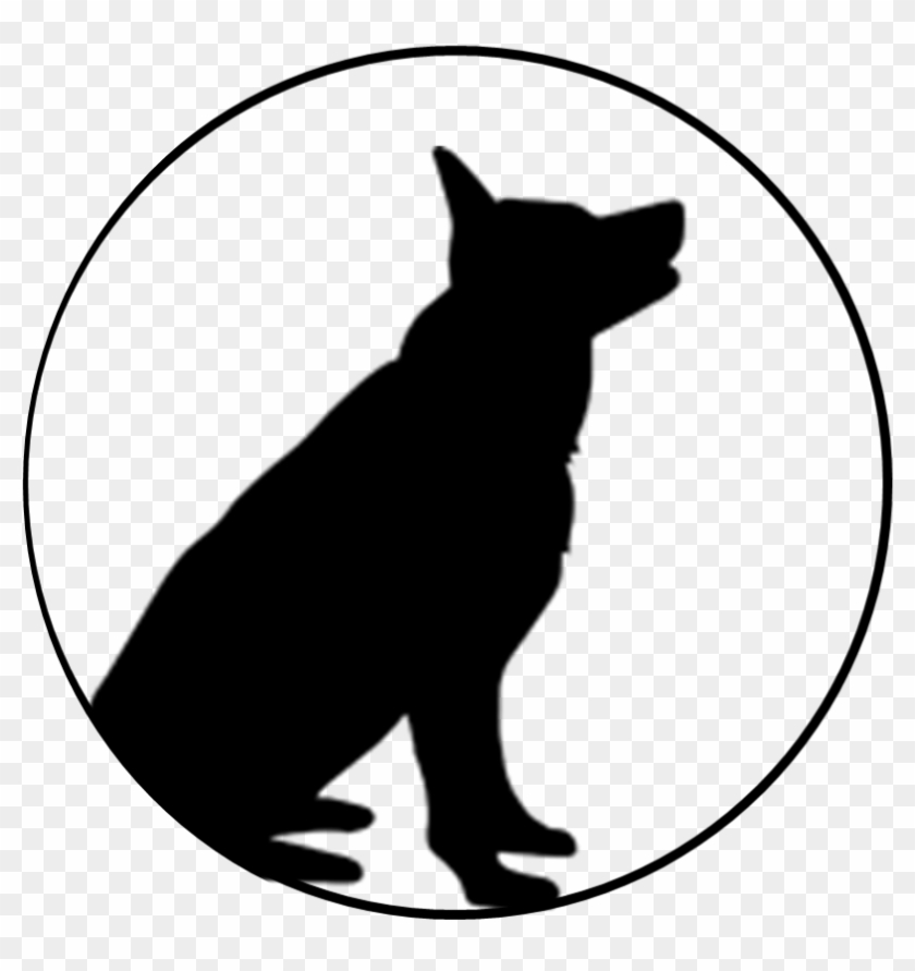 Black And White Dog Clip Art Black And - German Shepherd Dog #1595477