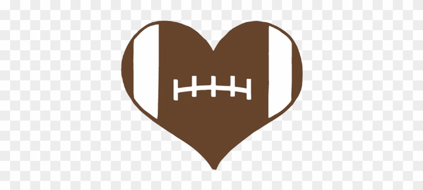 Football Heart Decal 275″ Brown/white 1 Per Sheet - Heart Football #1595715