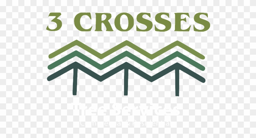 3 Crosses Logo With Tagline - 3 Crosses Tree Services #1595787