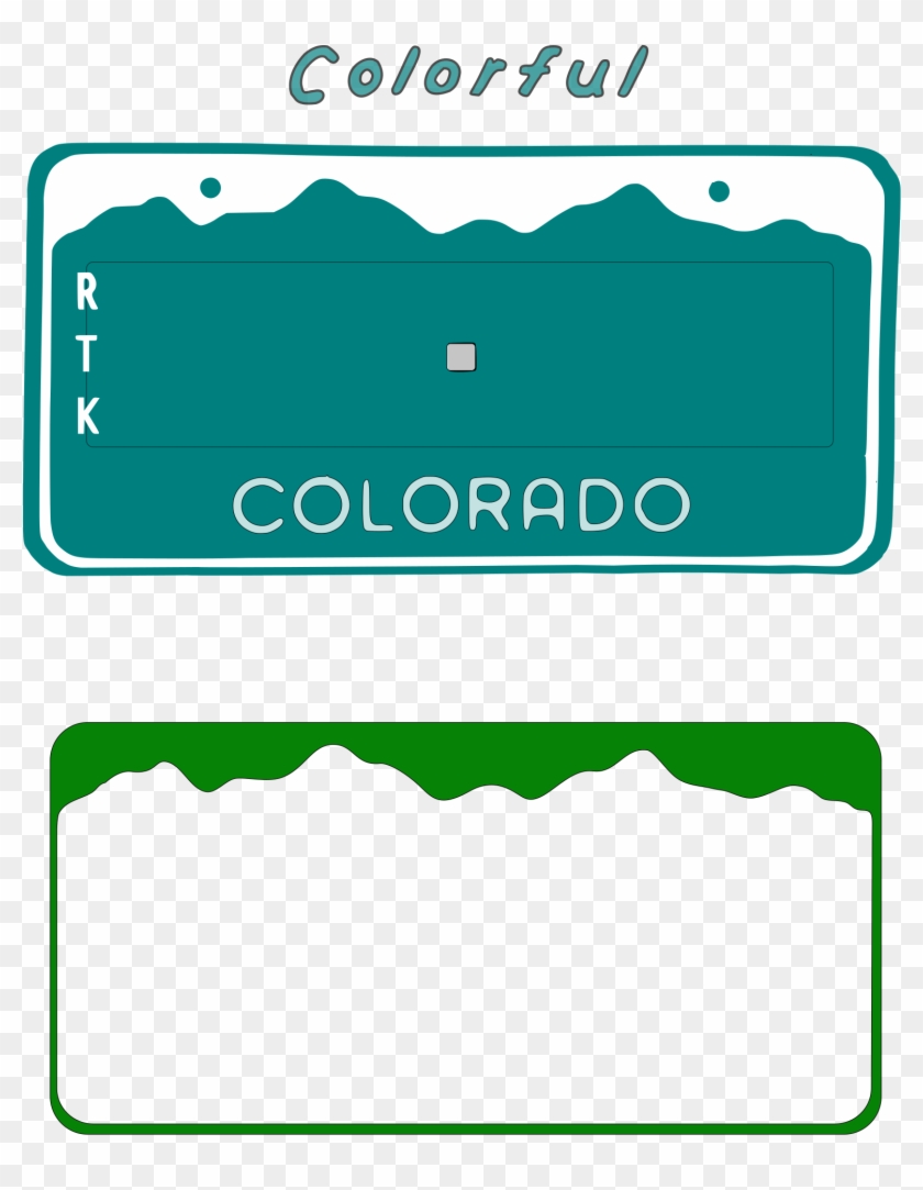Big Image - Colorado License Plate Clipart #1595909