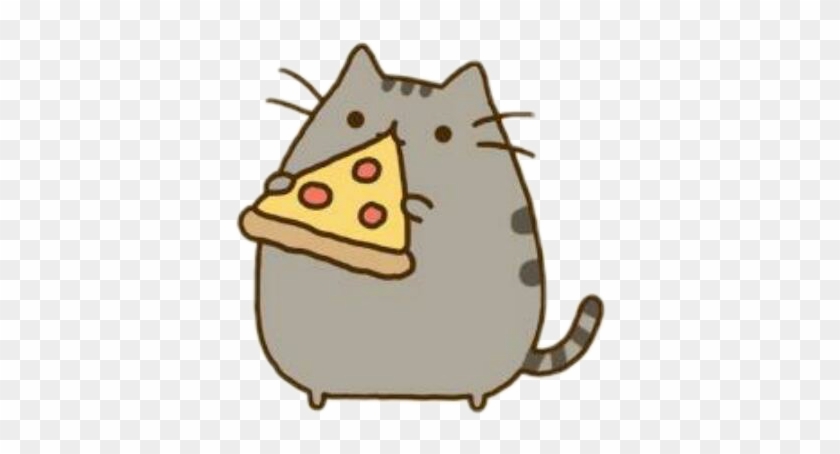 Eating Pizza Clipart - Pusheen Eating Pizza #1595991