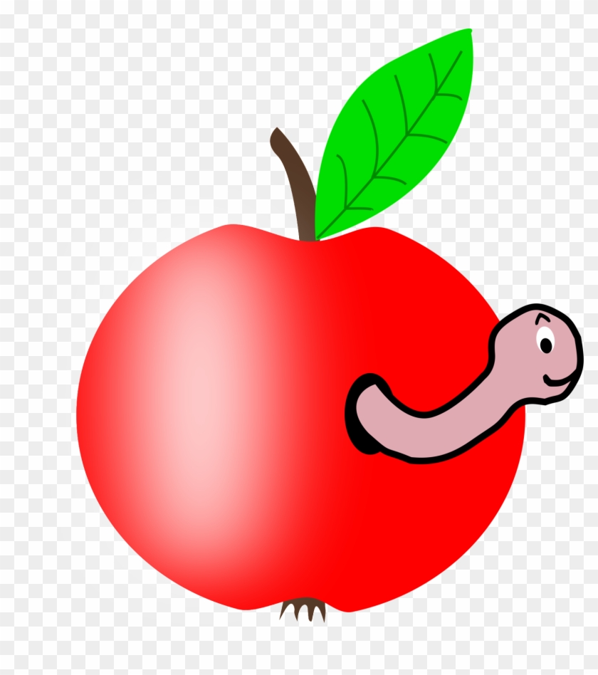 Coloriage Pomme Ver Imprimer - Apple With A Worm #1596033