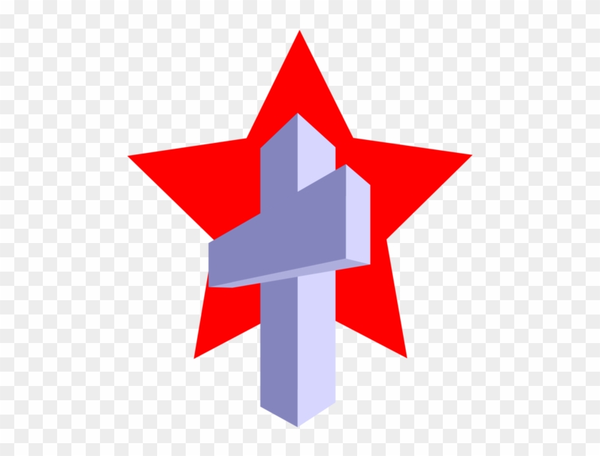 Logo Triangle Point Star - Black And White Soviet Flag #1596161