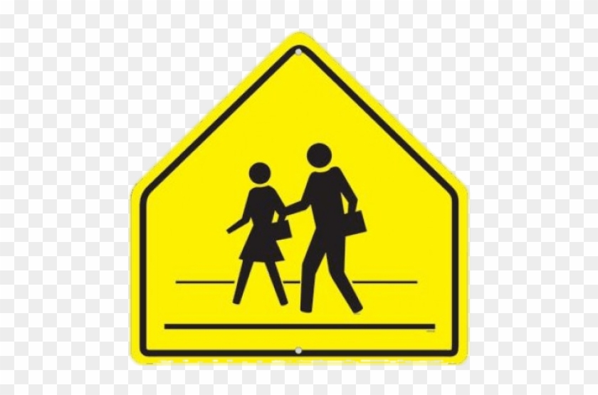 Railroad Clipart Crosswalk Sign - Traffic Signs School Crossing #1596206