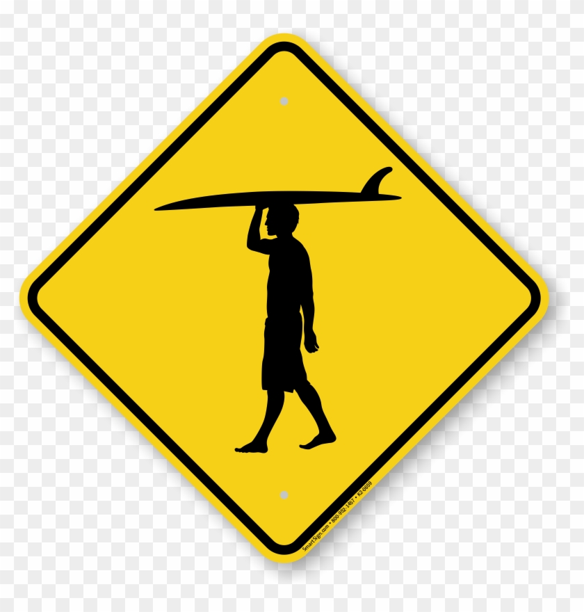 Boy Surfer Symbol Crossing Sign - สัญลักษณ์ อ วัจ น ภาษา #1596207