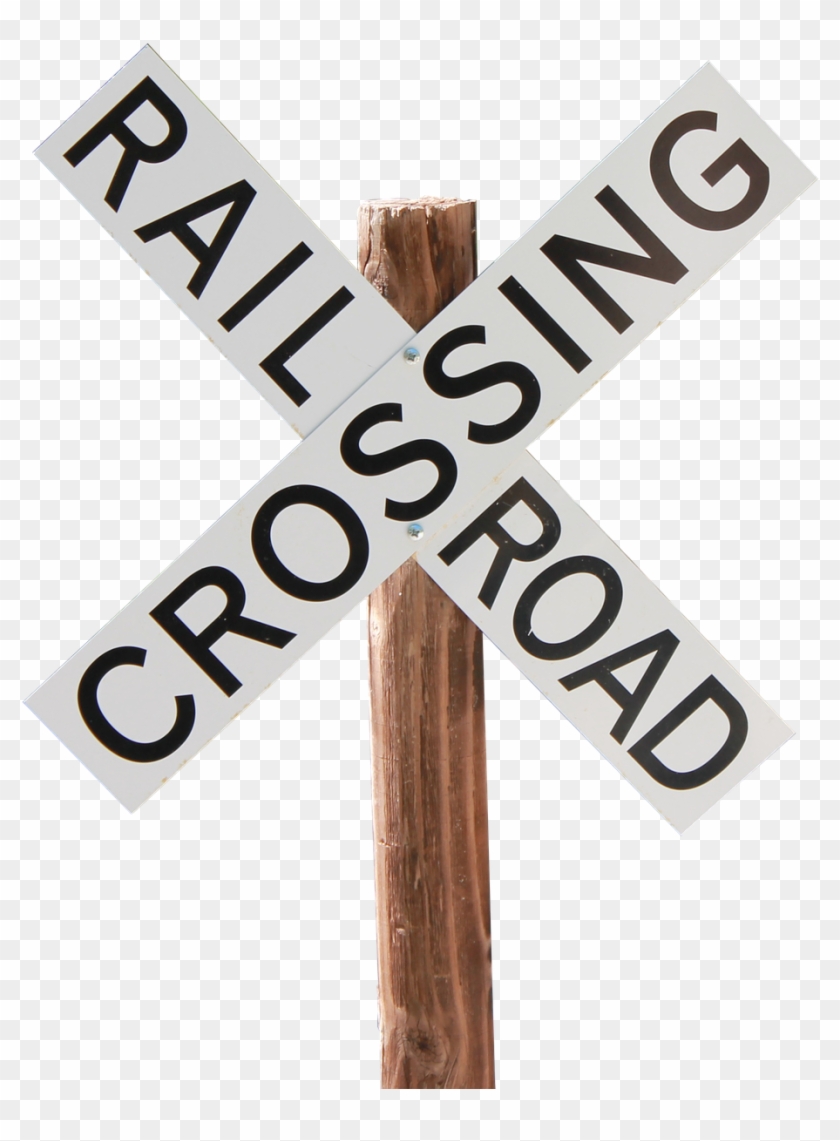 Railroad Crossing Sign Train Railway - Railroad Crossing Sign Png #1596208