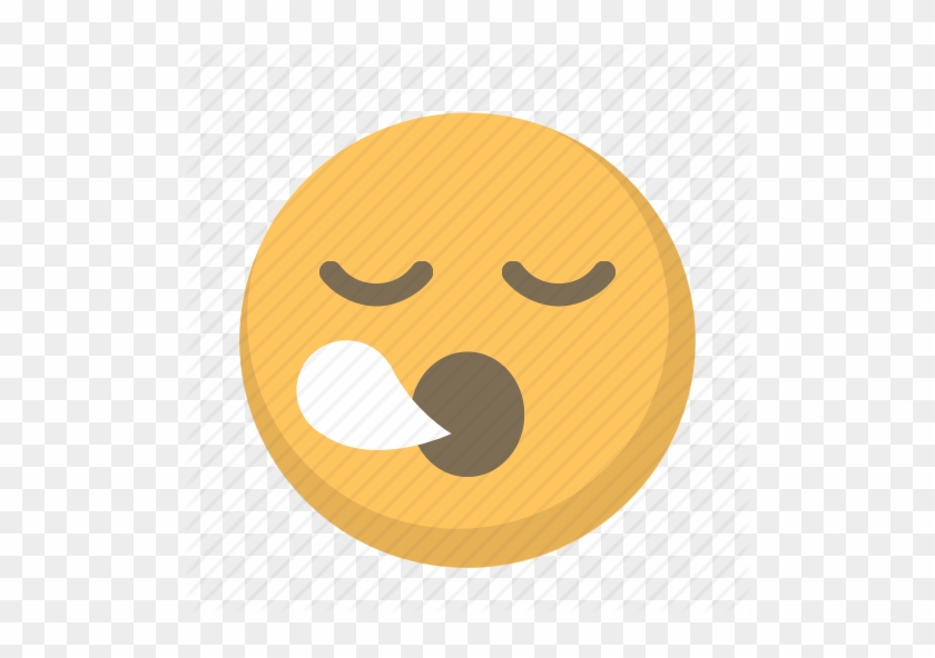 Sleepy Smiley Face Emoticon - Circle #1596219