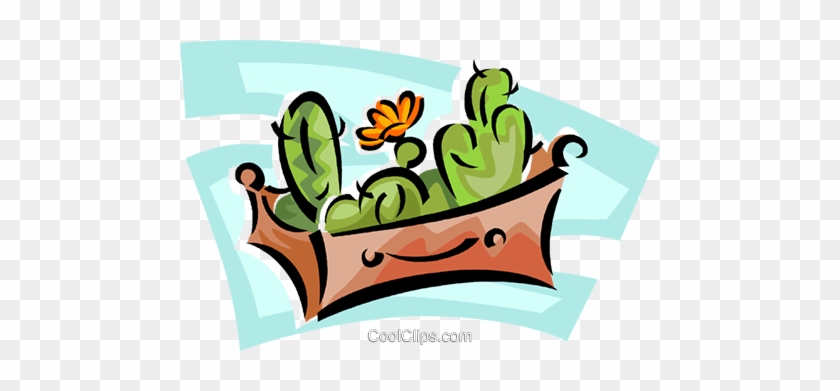 Plants Growing In A Box Royalty Free Vector Clip Art - Illustration #1596224