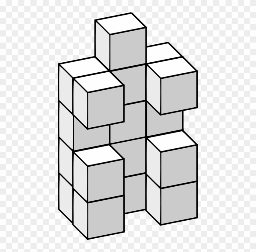 Three-dimensional Space Cube Square Angle - Clip Art #1596251