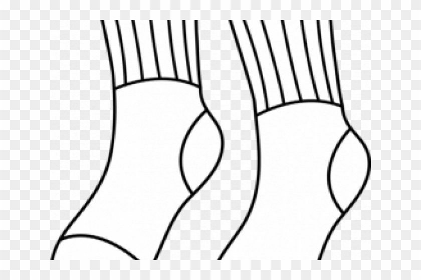 White Clipart Socks - Socks Outline #1596258