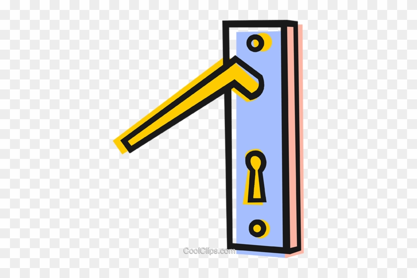 Door Knob Royalty Free Vector Clip Art Illustration - Traffic Sign #1596281