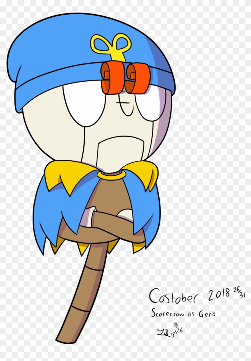 Day 26 Of Costober, Scarecrow As Geno From Super Mario - Cartoon #1596407