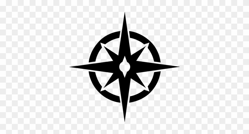 Compass Rose Wall Sticker - Crosshair Vector #1596441