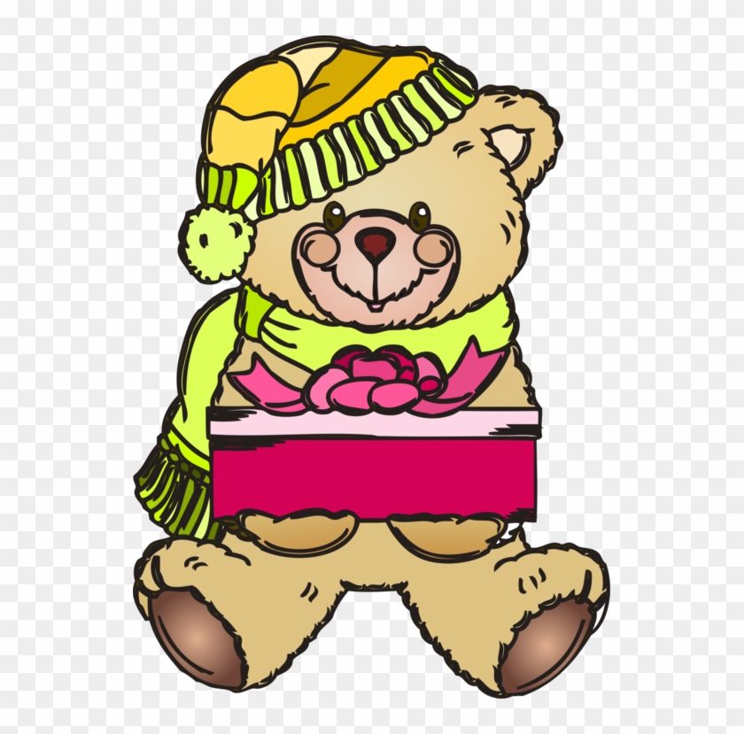 Teddy Bear Stuffed Animals & Cuddly Toys Christmas - Christmas Teddy Bear Colouring #1596586