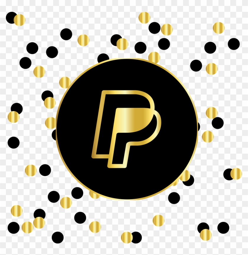 The Power Of Paypal - Black And Gold Instagram Icon #1596596