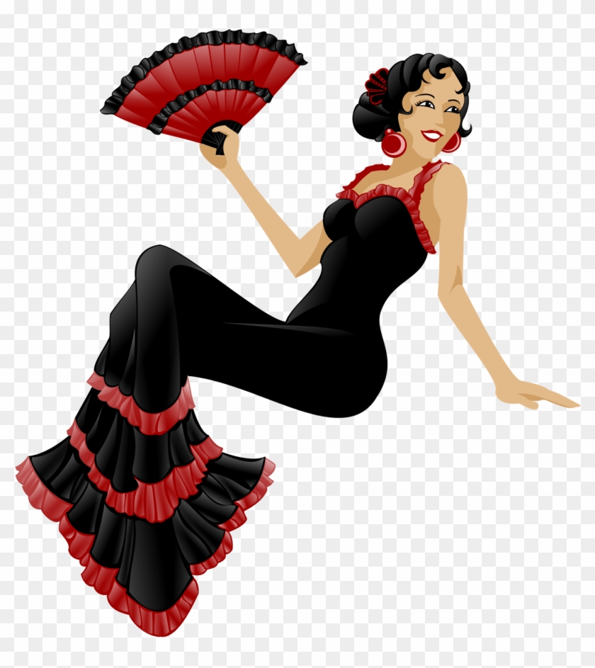 Spanish Flamenco Dancer Clip Art - Spanish Dancers Png #1596647