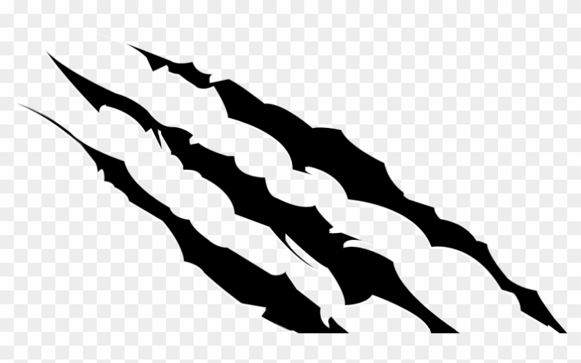 Claw Marks Clip Art , Png Download - Wolverine Claws Black And White #1596723