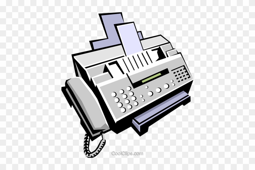 Fax Machine Royalty Free Vector Clip Art Illustration - Fax Machine Images Clip Art #1596788
