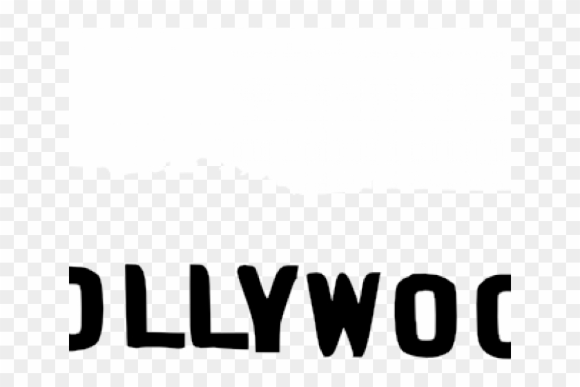 Hollywood Sign Clipart Holly Wood - Monochrome #1596868