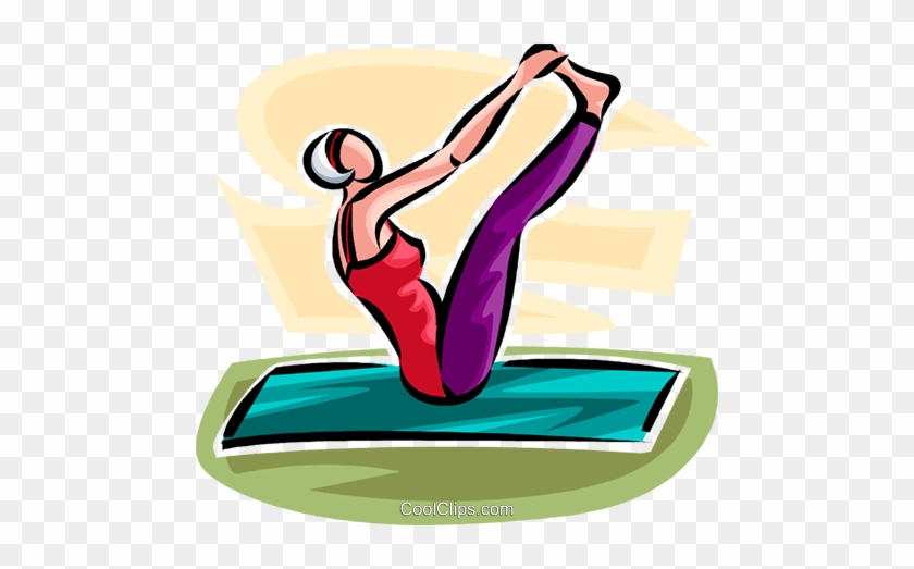 Woman Doing Exercises Royalty Free Vector Clip Art - Mulher Fazendo Exercicio Png #1596892