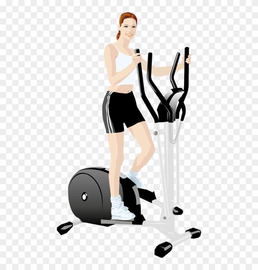 Sports Women, Clip Art, Cartoon, Life, Painting, Fitness, - Cartoon Treadmill Man Exercising Clipart #1596893