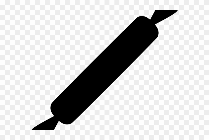 Black Clipart Rolling Pin - Black Clipart Rolling Pin #1596901