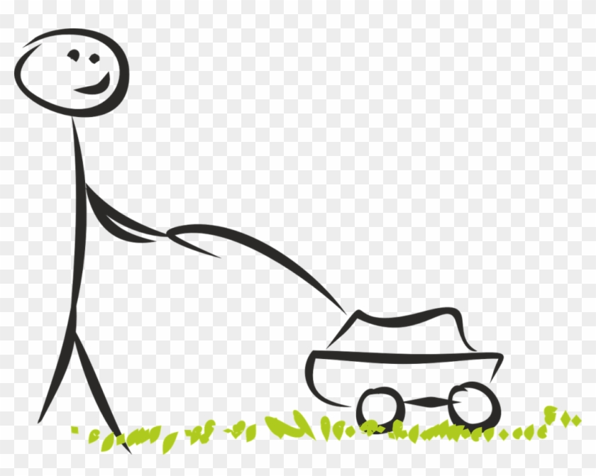 When Was Your “aha” Moment That You Realized Side Hustles - Stick Figure Mowing Lawn #1596998