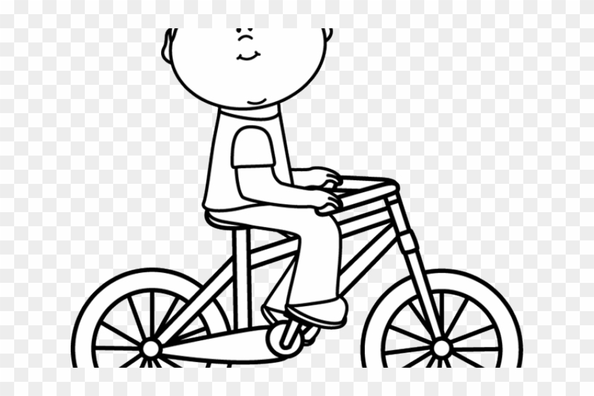 Cycling Clipart Tricycle - Bicycle Clip Art Black And White #1597060