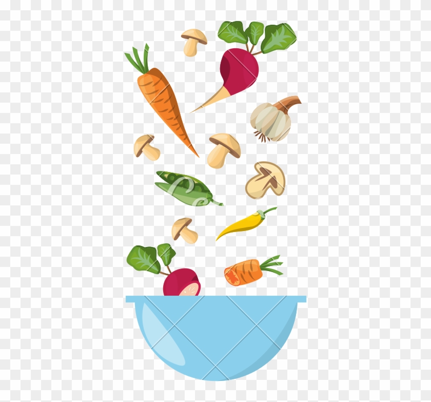 Vegetables Salad Bowl - Salad Bowl Vector Free #1597180