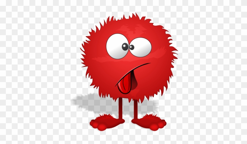 Red Fuzz Monster - Red Cartoon Monsters Png #1597239