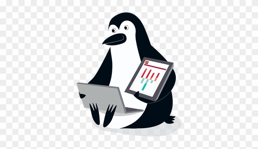 Percy Penguin Viewing His Transactions On His Tablet - Adã©lie Penguin #1597418