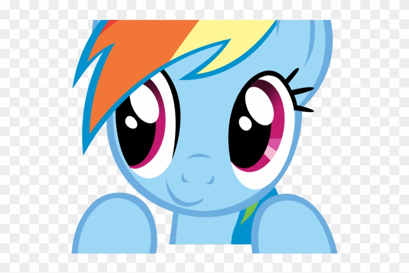 Pony Clipart Rainbow Dash - Mlp Rainbow Dash Head #1597617