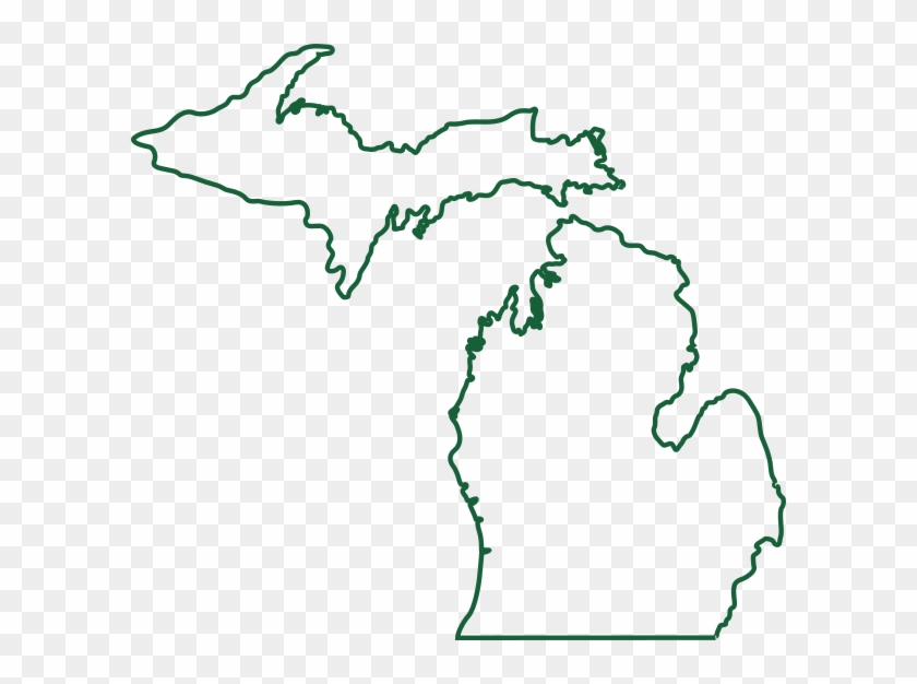600 X 546 1 - Michigan Map Outline #1597724