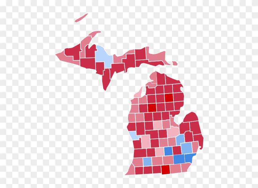 Is Michigan A Red Or Blue State - Michigan 2016 Election Map #1597733