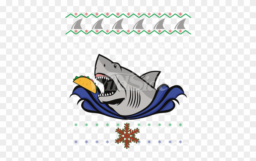 Taco Shark Christmas Sweater - Taco Shark Christmas Sweater #1597894
