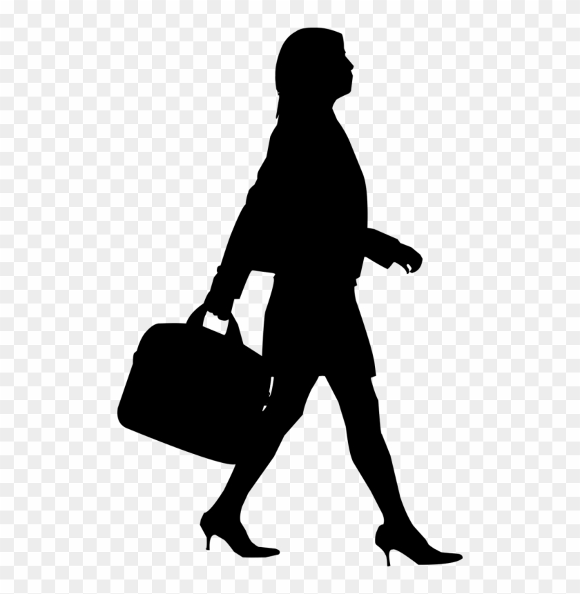 Business Woman Walking Silhouette #1597915