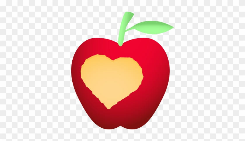 ▽ Download V Apple 21 ▽ - Apple With Heart Clipart #1598077